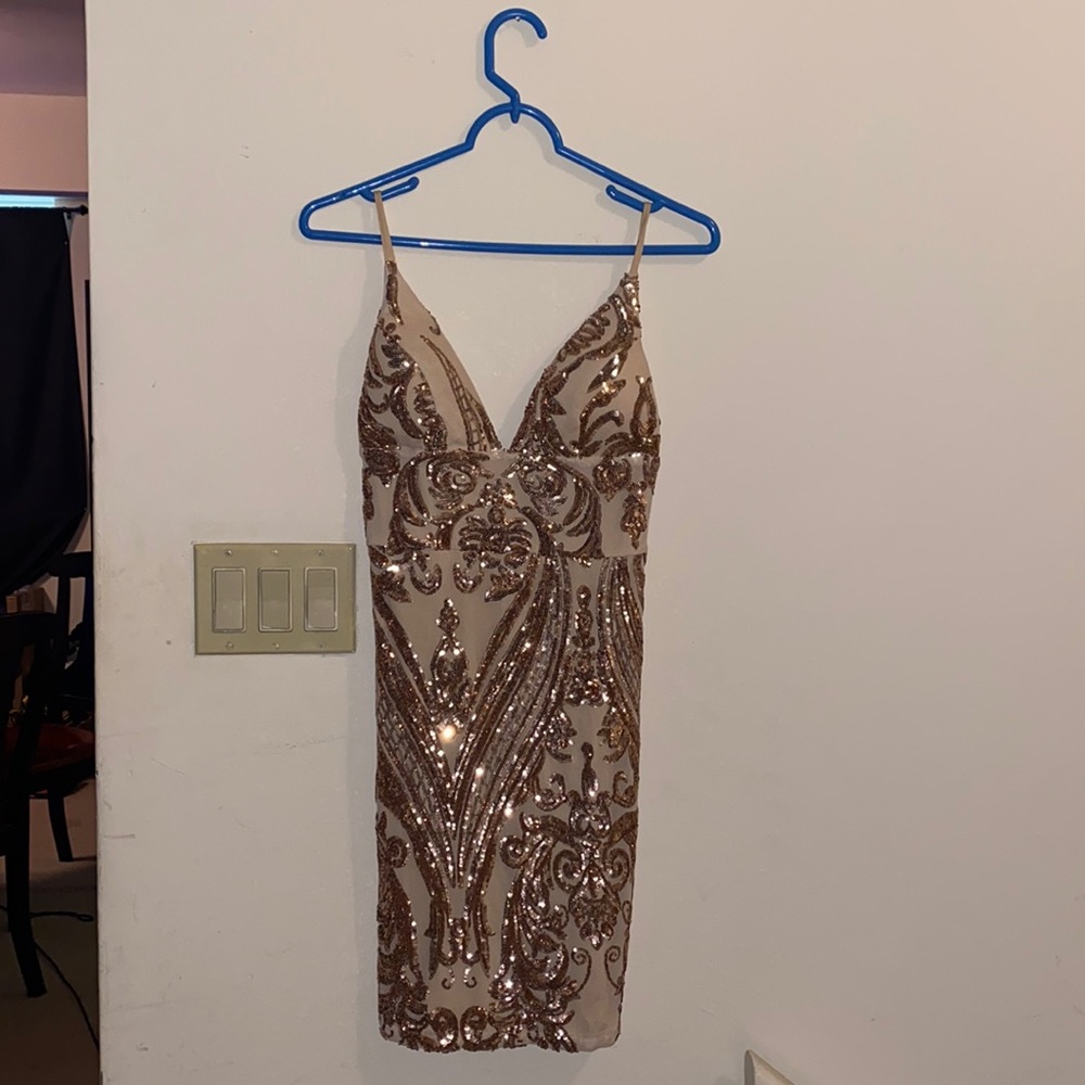 Glow on sequin mini dress